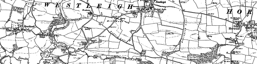 Old map of Eastleigh in 1886
