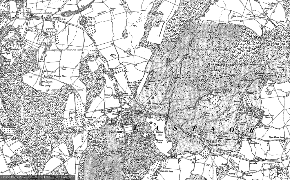 Old Map of Historic Map covering Bronsil in 1903