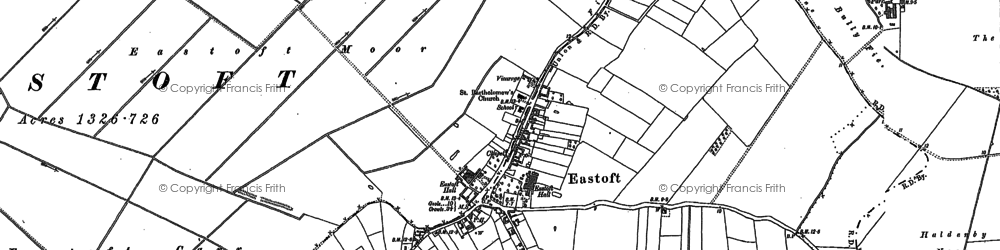 Old map of Eastoft in 1904