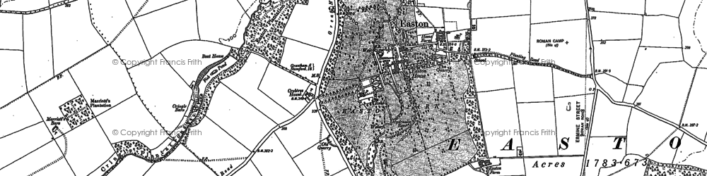 Old map of Easton in 1887