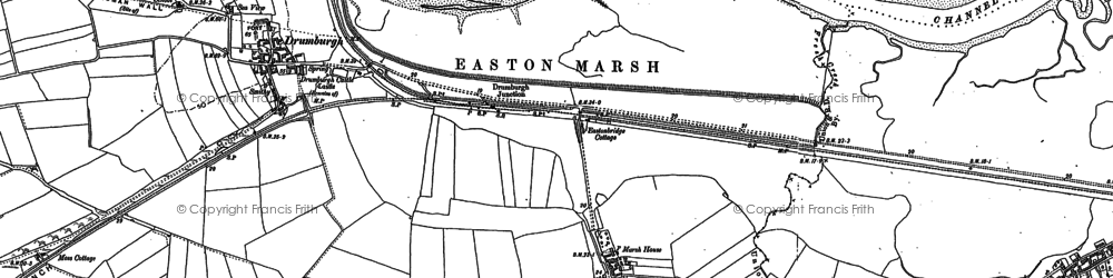 Old map of Easton in 1899