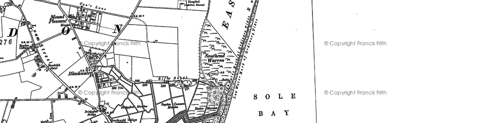 Old map of Easton Bavents in 1903