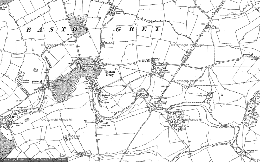 Old Map of Historic Map covering Bransdown Hill in 1899