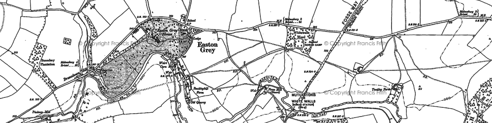 Old map of Easton Grey in 1899
