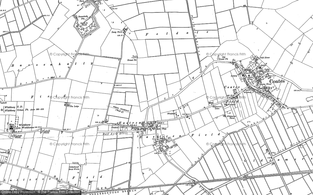 Old Map of Historic Map covering Wype Doles in 1886