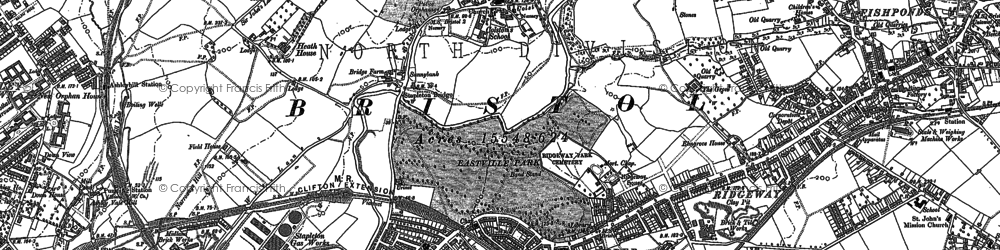 Old map of Eastville in 1881