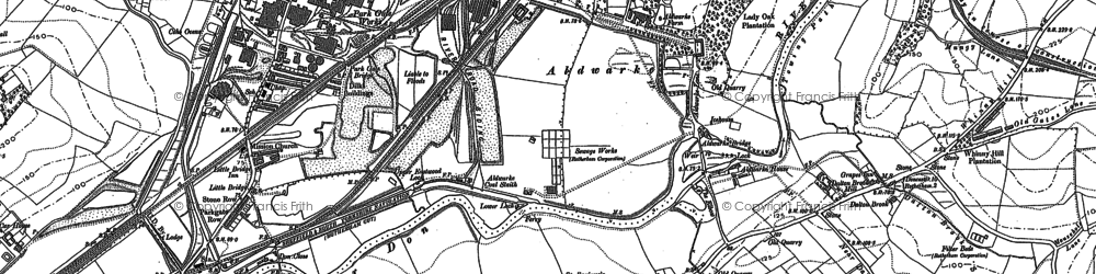 Old map of Eastwood Trading Estate in 1890
