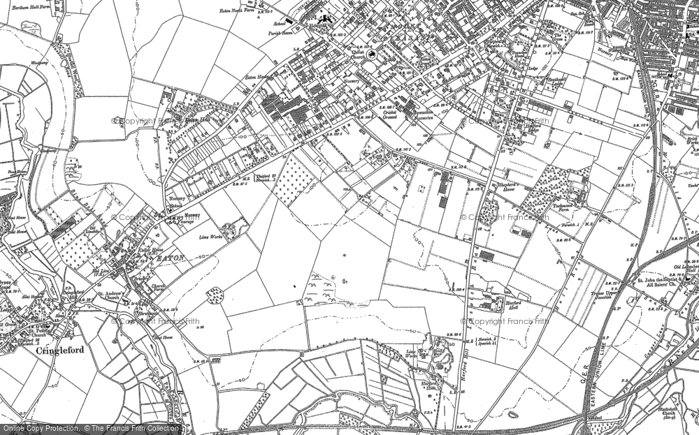 Old Map of Eaton, 1881 - 1905 in 1881