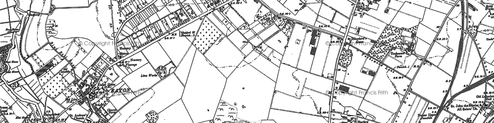 Old map of Eaton in 1881