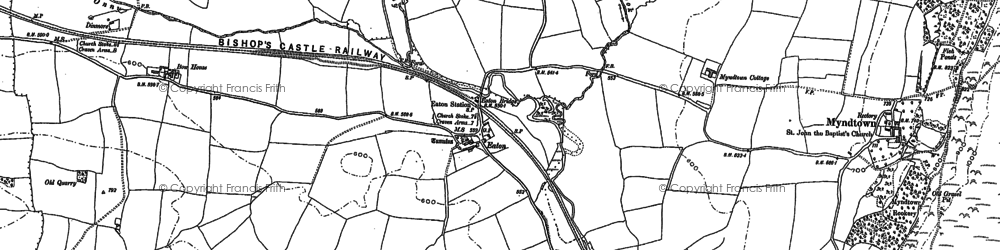 Old map of Eaton in 1883