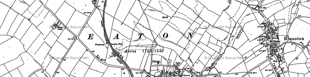 Old map of Eaton in 1884