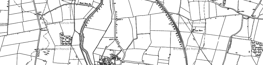 Old map of Eaton in 1884