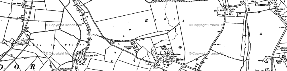 Old map of Bablock Hythe in 1895