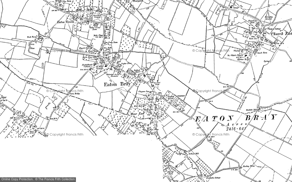 Old Map of Eaton Bray, 1900 in 1900