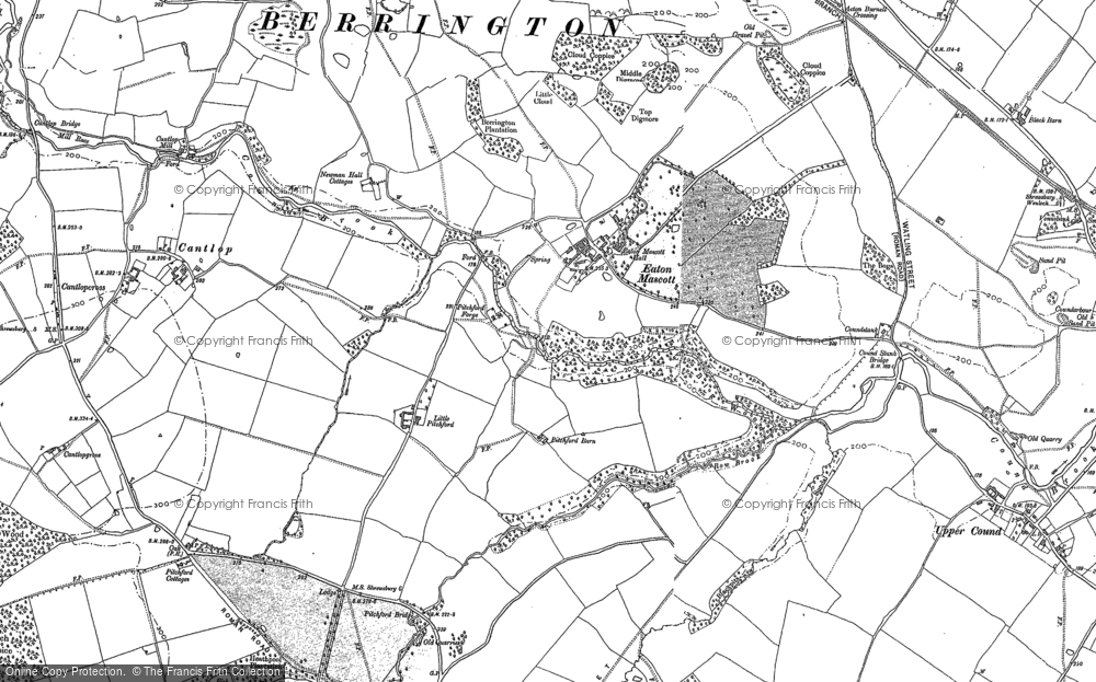 Old Map of Eaton Mascott, 1881 - 1882 in 1881