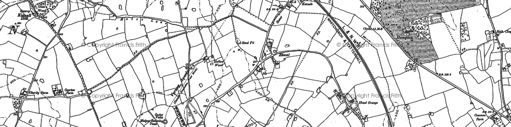 Old map of Ebnal in 1897