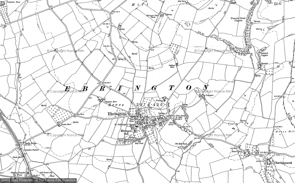 Old Map of Ebrington, 1900 in 1900