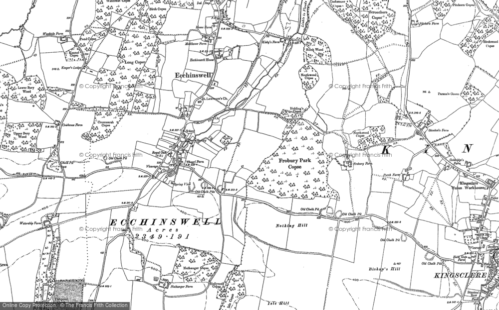 Old Map of Ecchinswell, 1894 - 1909 in 1894