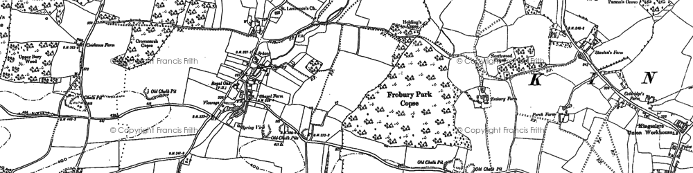 Old map of Ecchinswell in 1894
