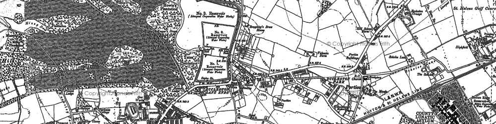 Old map of Eccleston Park in 1891