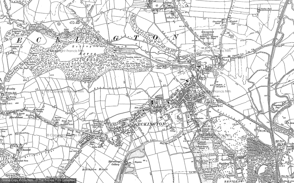 Old Map of Eckington, 1876 - 1897 in 1876