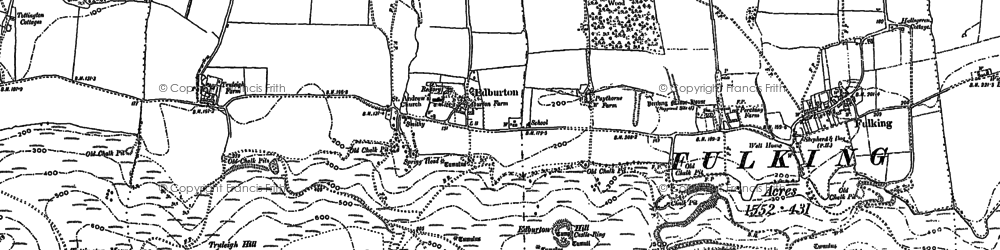 Old map of Edburton in 1896