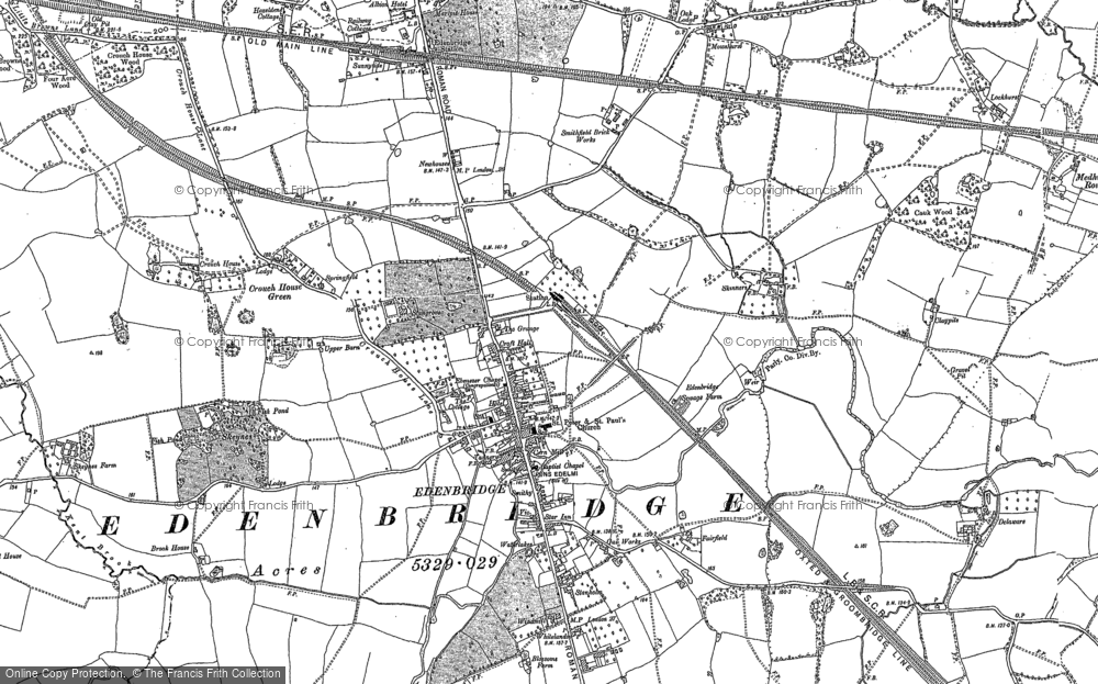 Old Map of Historic Map covering Mowshurst in 1907