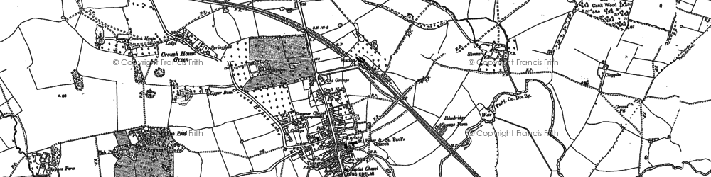 Old map of Edenbridge in 1907