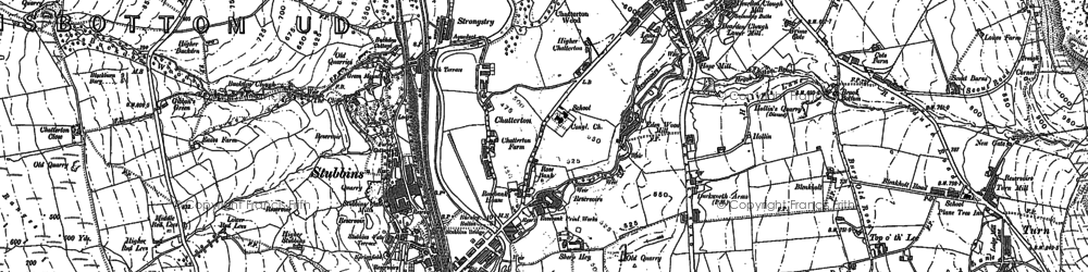 Old map of Chatterton in 1891
