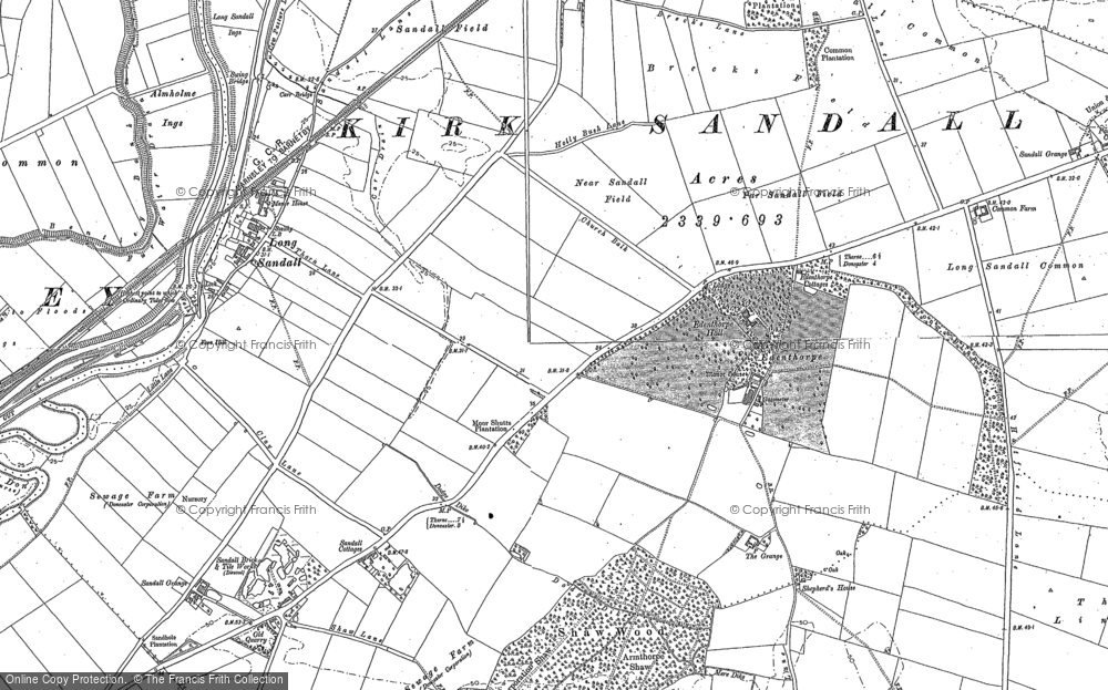 Old Map of Edenthorpe, 1890 - 1891 in 1890