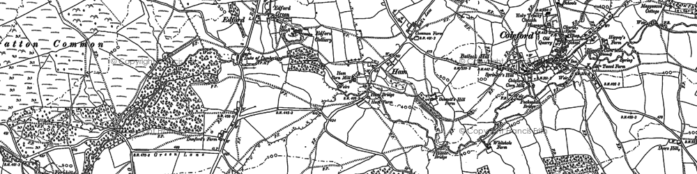 Old map of Ham in 1884