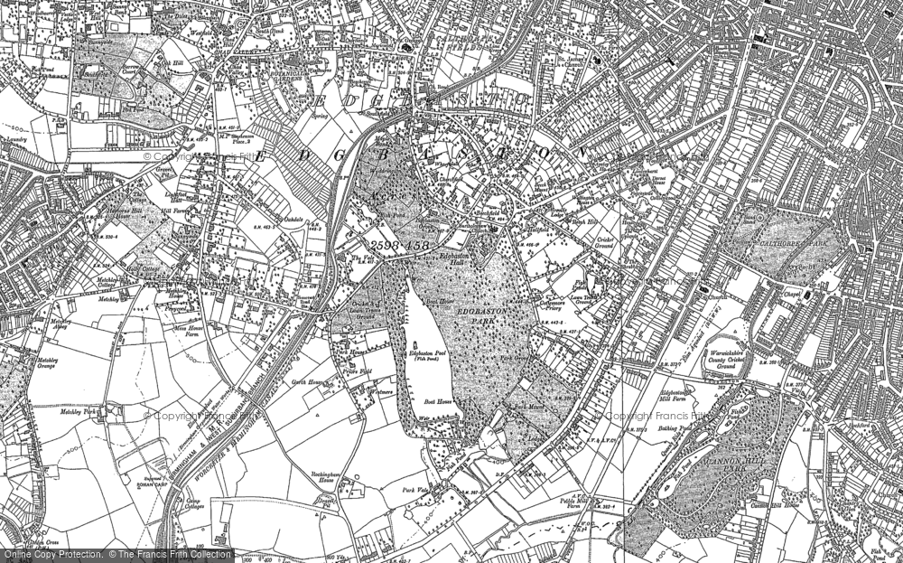Old Map of Edgbaston, 1888 - 1903 in 1888