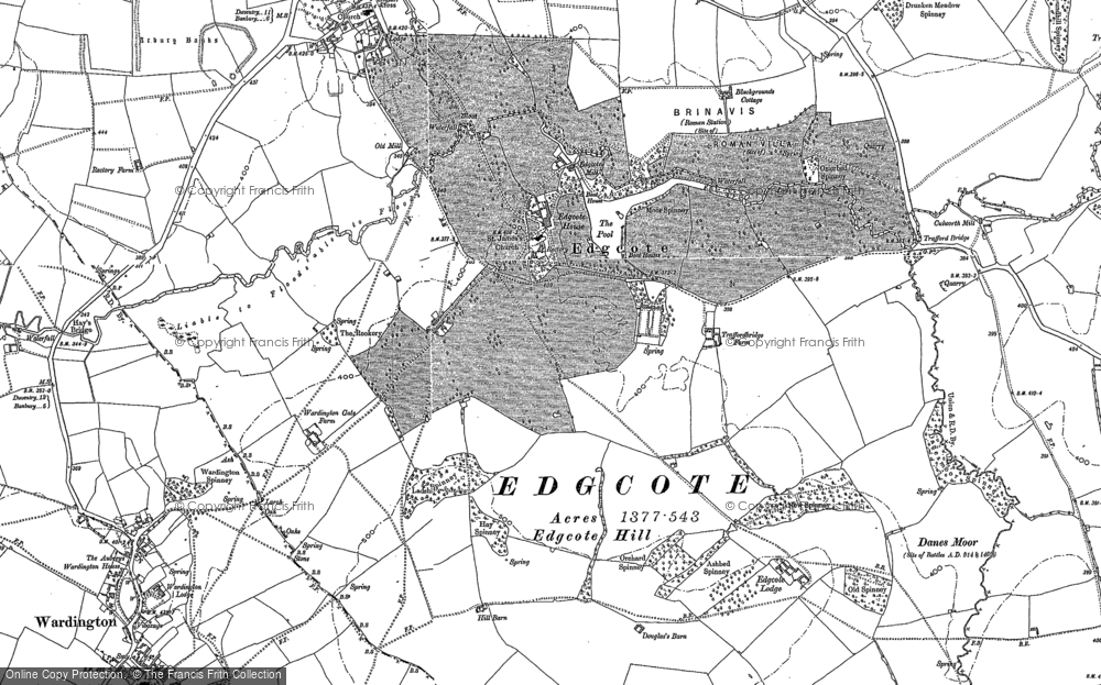 Old Map of Edgcote, 1899 - 1900 in 1899