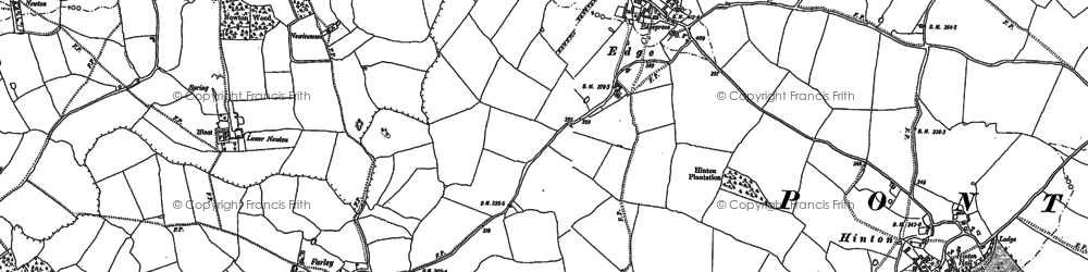 Old map of Edge in 1881