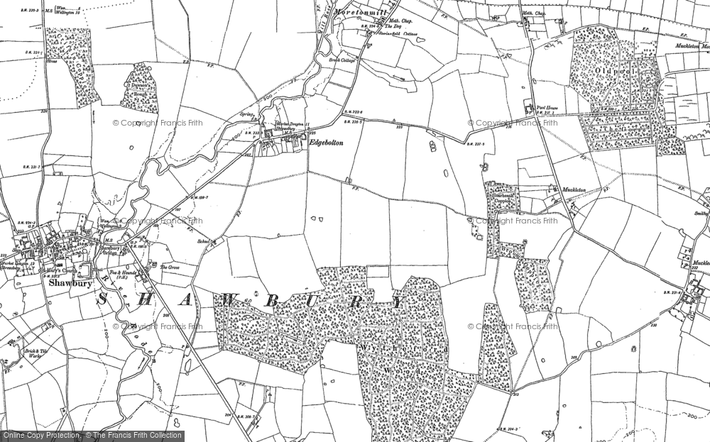 Old Map of Edgebolton, 1880 in 1880