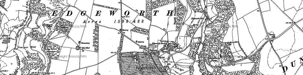 Old map of Sudgrove in 1882
