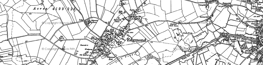 Old map of Edgmond Marsh in 1880