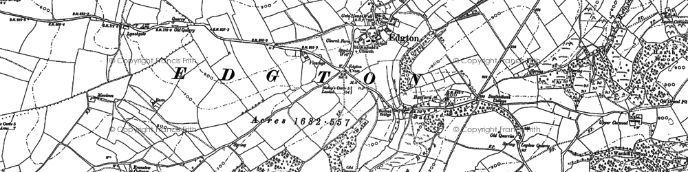 Old map of Edgton in 1883