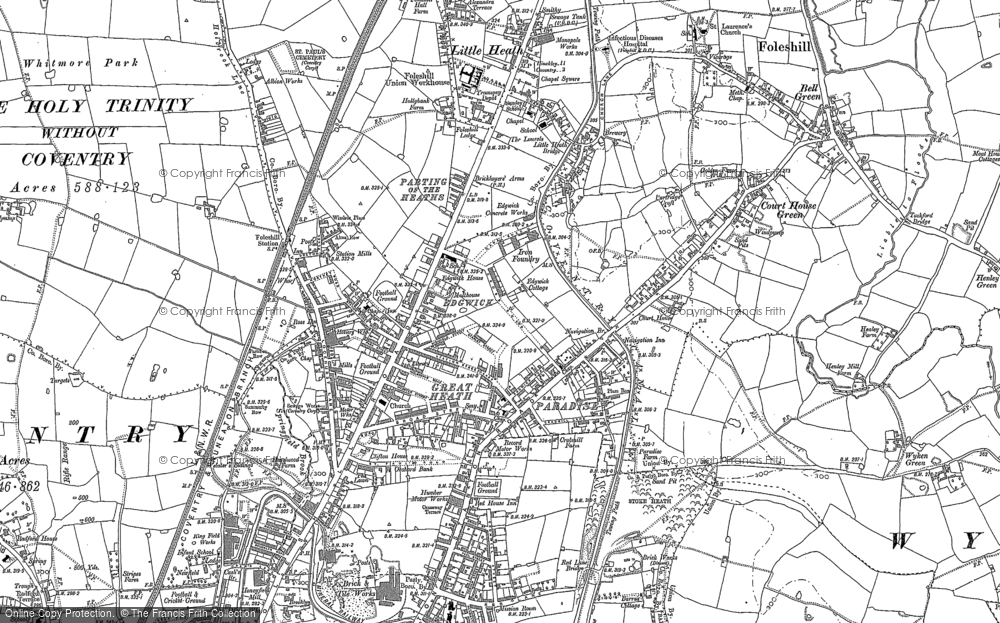 Old Map of Edgwick, 1886 - 1887 in 1886