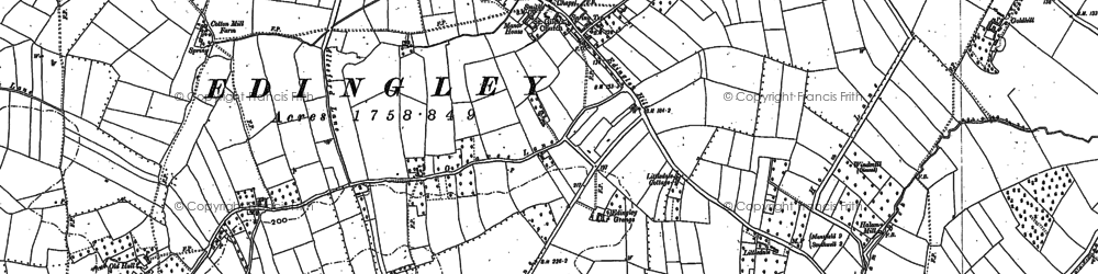 Old map of Edingley in 1883