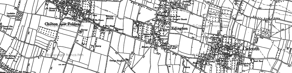 Old map of Edington in 1885