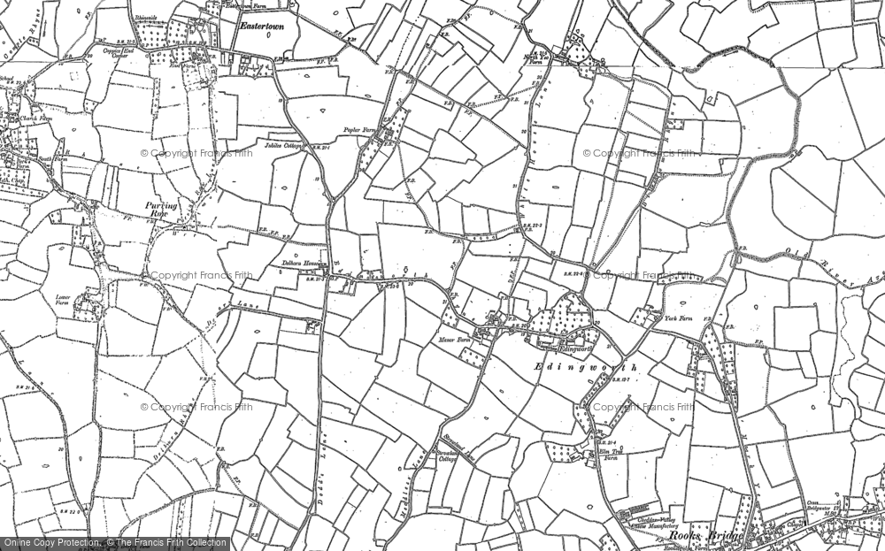 Old Map of Edingworth, 1884 in 1884