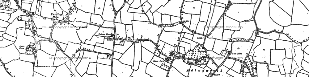 Old map of Edingworth in 1884