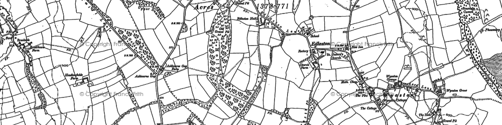 Old map of Edlaston in 1880