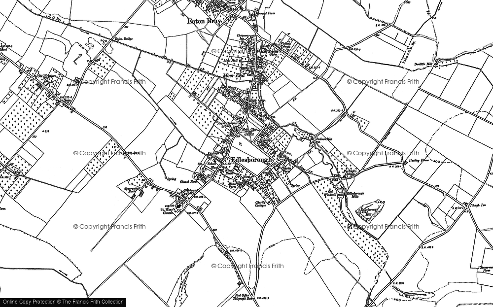 Old Map of Historic Map covering Bellows Mill in 1922