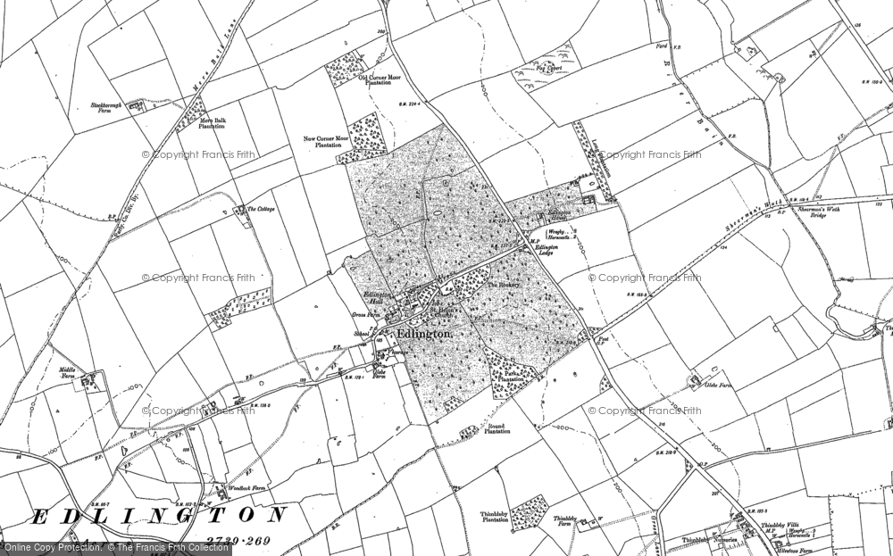 Old Map of Edlington, 1886 - 1887 in 1886