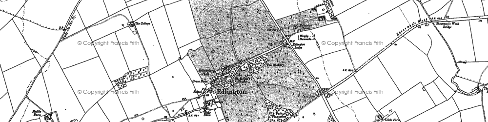 Old map of Edlington in 1886