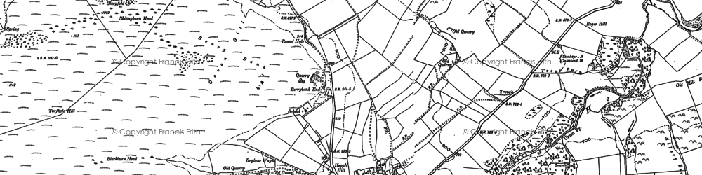 Old map of Edmondbyers in 1895