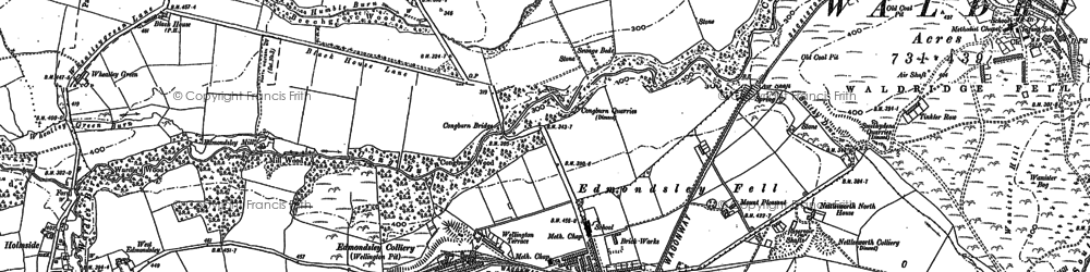 Old map of Edmondsley in 1895