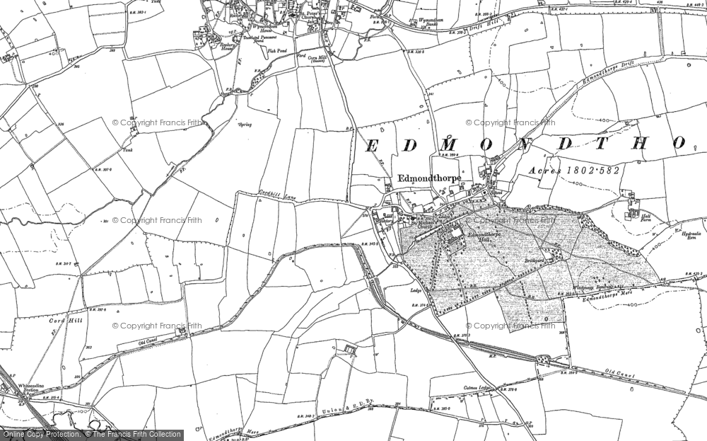 Old Map of Edmondthorpe, 1902 in 1902
